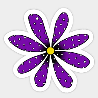 Purple FLower Power Sticker
